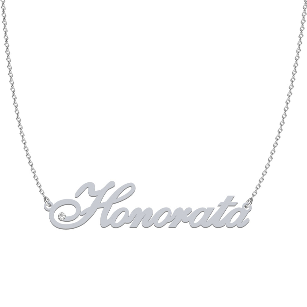 HONORATA  necklace in rhodium-plated or gold-plated silver
