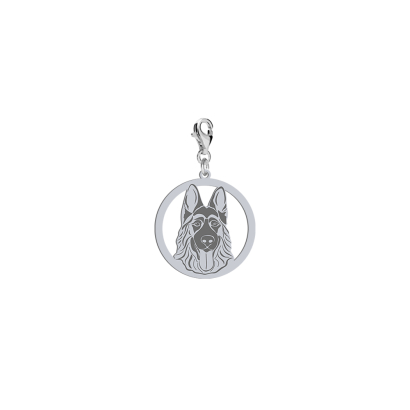 Silver German Shepherd charms, FREE ENGRAVING - MEJK Jewellery