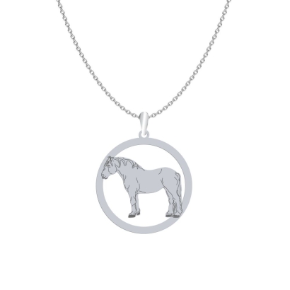Silver Percheron Horse necklace, FREE ENGRAVING - MEJK Jewellery