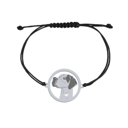 Silver Pointer string bracelet, FREE ENGRAVING - MEJK Jewellery