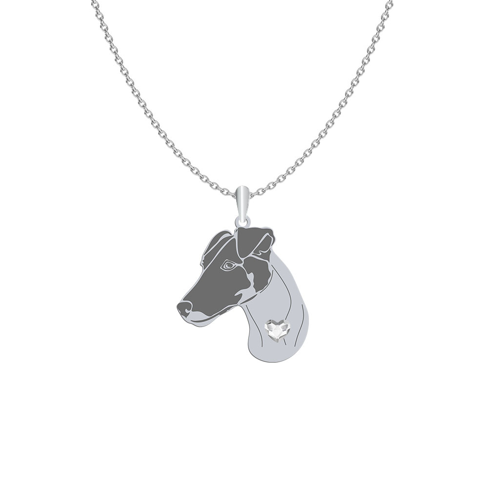 Silver Smooth Fox Terrier engraved necklace - MEJK Jewellery