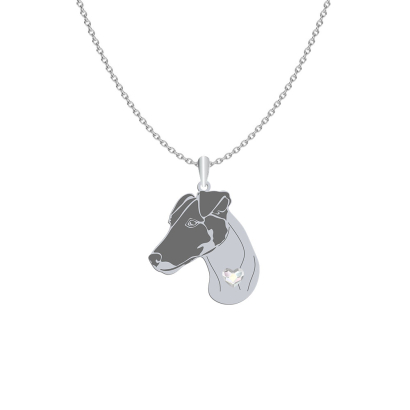 Silver Smooth Fox Terrier engraved necklace - MEJK Jewellery