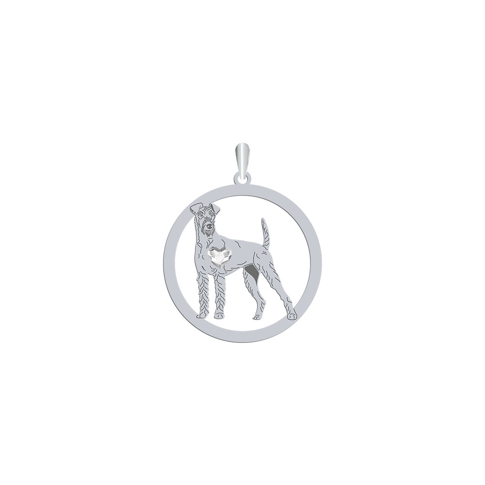 Zawieszka z psem Irish Terrier srebro GRAWER GRATIS - MEJK Jewellery
