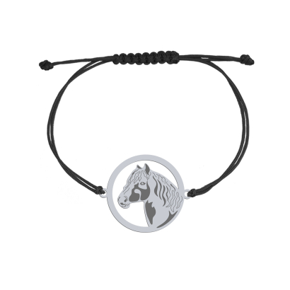 Silver Tinker Horse  string bracelet, FREE ENGRAVING - MEJK Jewellery