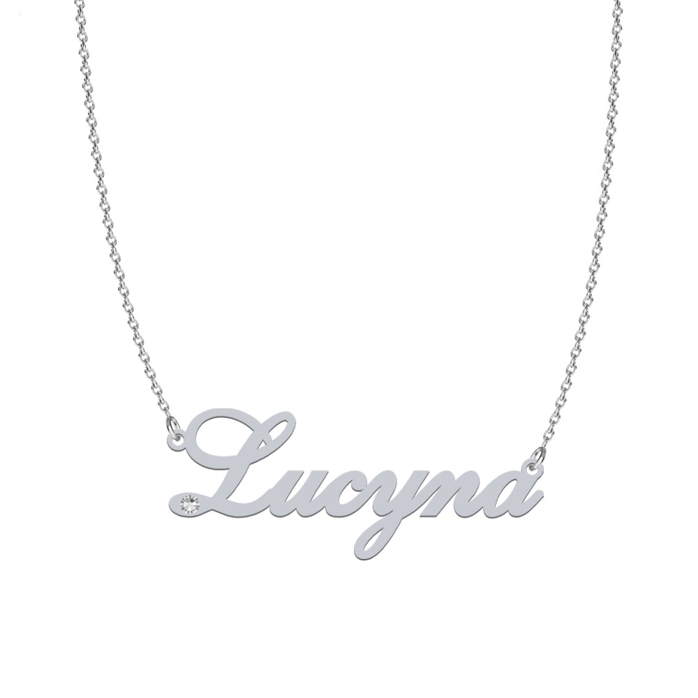 LUCYNA  necklace in rhodium-plated or gold-plated silver