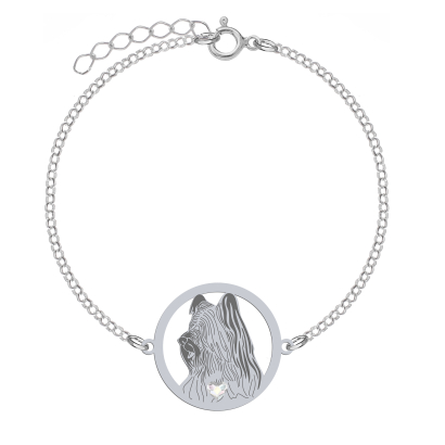Silver Skye Terrier bracelet, FREE ENGRAVING - MEJK Jewellery