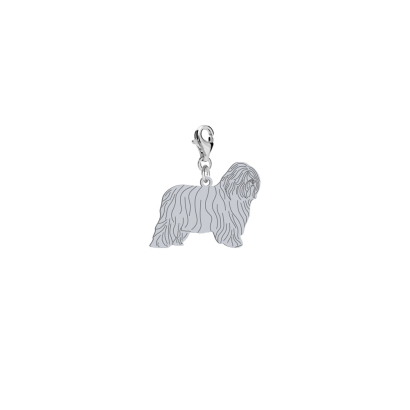 Silver Polish Lowland Sheepdog charms, FREE ENGRAVING - MEJK Jewellery