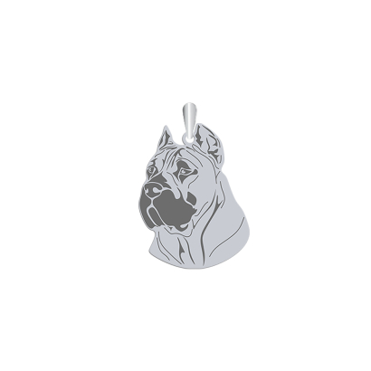 Silver Perro de Presa Canario pendant, FREE ENGRAVING - MEJK Jewellery