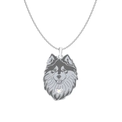 Silver Finnish Lapphund necklace, FREE ENGRAVING - MEJK Jewellery