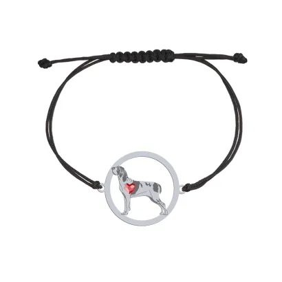 Silver Bracco Italiano string bracelet FREE ENGRAVING - MEJK Jewellery