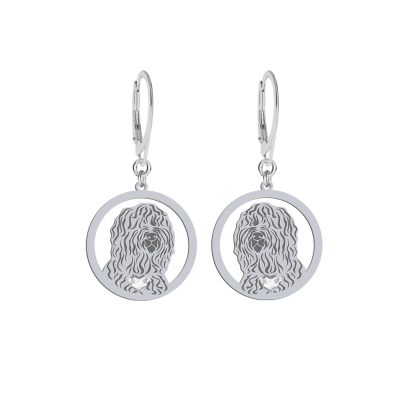 Silver Barbet engraved earrings - MEJK Jewellery