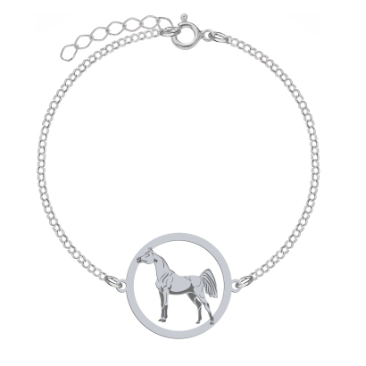 Silver Arabian Horse bracelet, FREE ENGRAVING - MEJK Jewellery