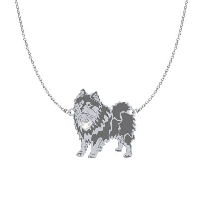 Silver Finnish Lapphund necklace, FREE ENGRAVING - MEJK Jewellery