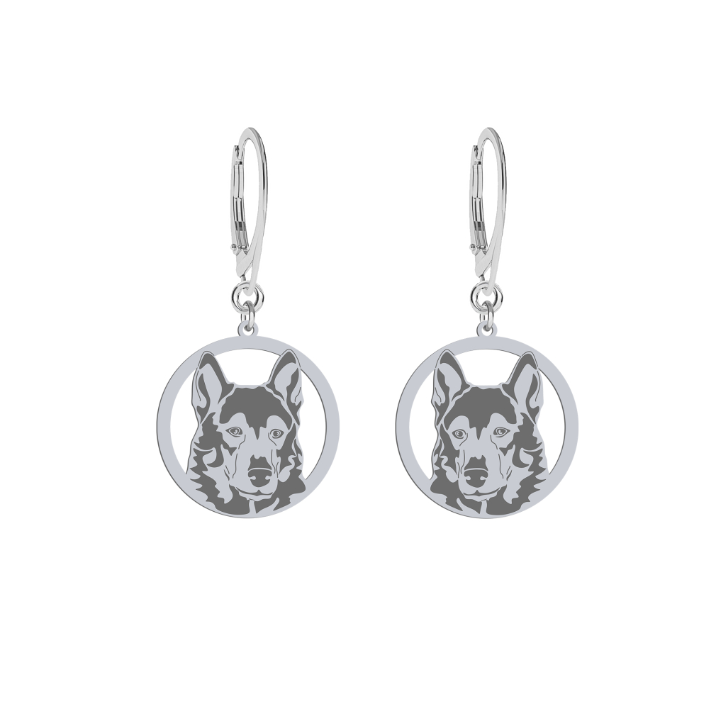 Silver West Siberian Laika earrings, FREE ENGRAVING - MEJK Jewellery