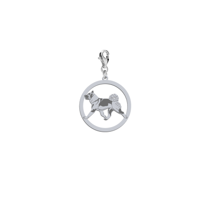 Charms z psem Akita Amerykańska srebro - MEJK Jewellery