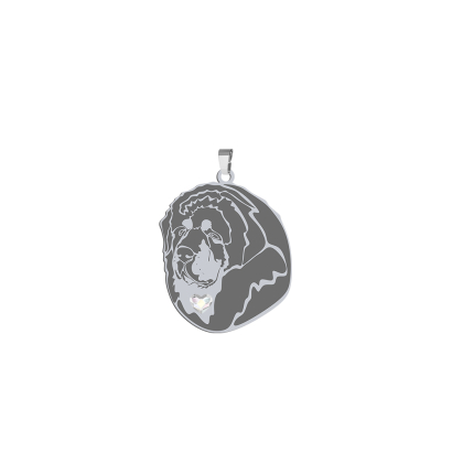 Silver Tibetan Mastiff pendant, FREE ENGRAVING - MEJK Jewellery