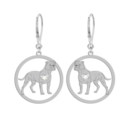 Silver Continental Bulldog earrings, FREE ENGRAVING - MEJK Jewellery