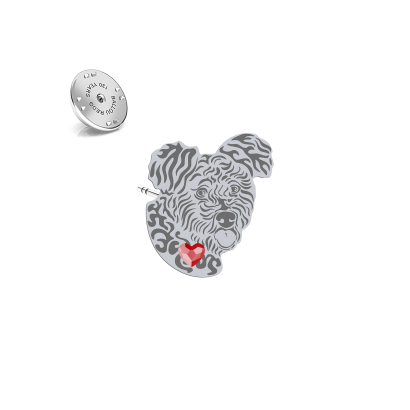 Silver Pumi pin with a heart - MEJK Jewellery