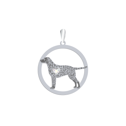Silver Curly Coated Retriever pendant, FREE ENGRAVING - MEJK Jewellery