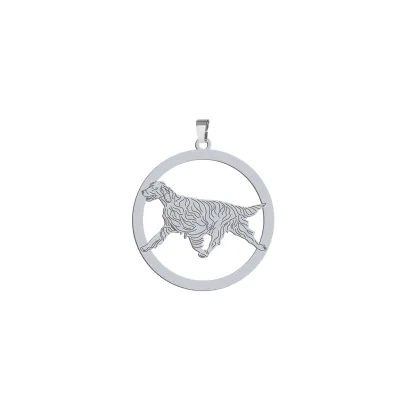 Silver Irish Red Setter pendant, FREE ENGRAVING - MEJK Jewellery