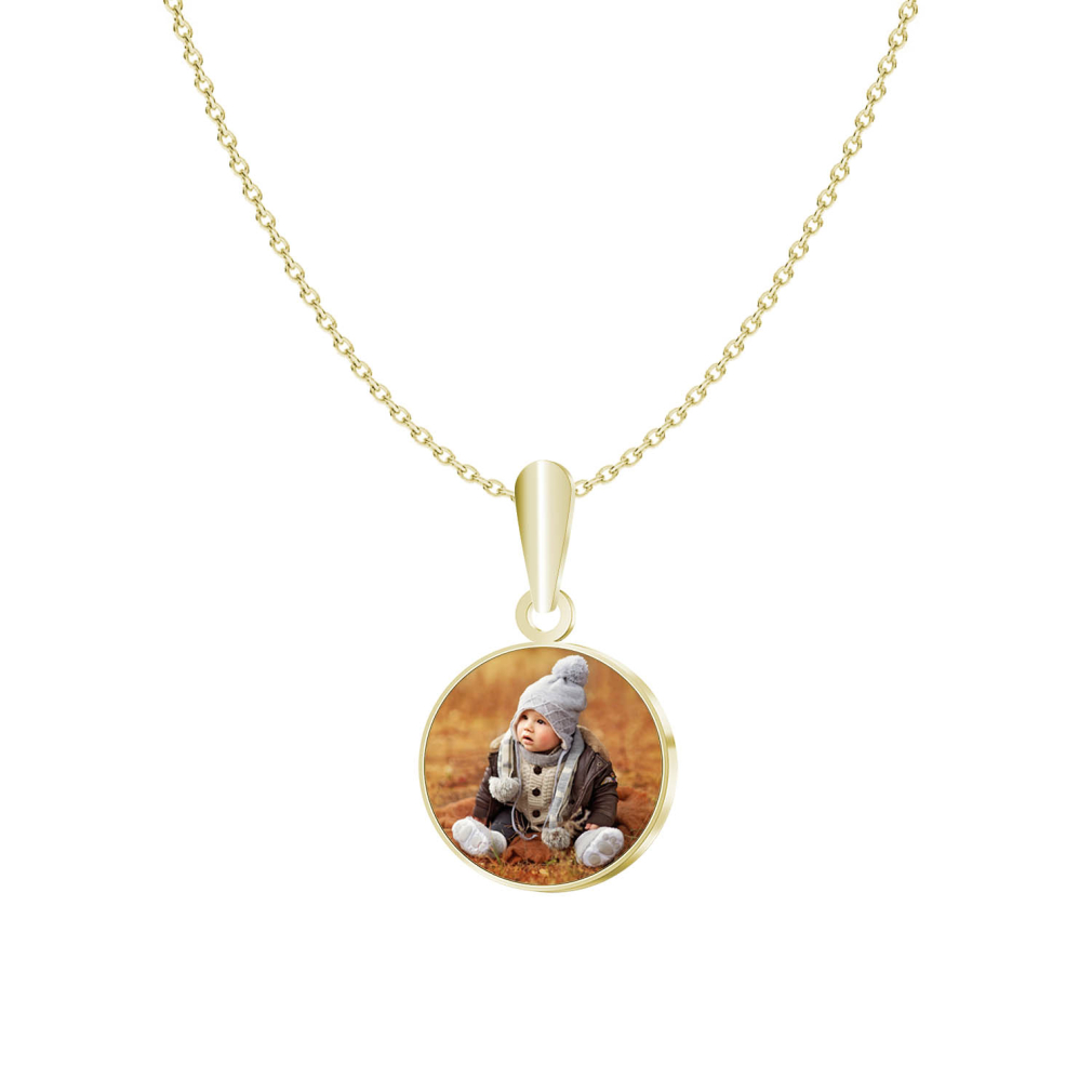 Necklace with a photo Personalization gold-plated and silver ENGRAVING FREE