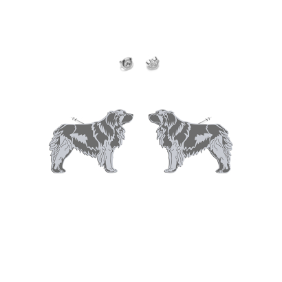 Kolczyki z psem Leonberger srebro - MEJK Jewellery