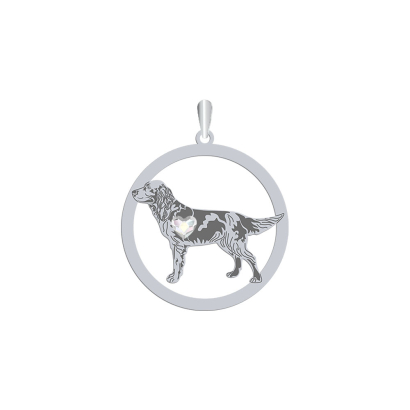 Silver Polish Hunting Spaniel pendant, FREE ENGRAVING - MEJK Jewellery