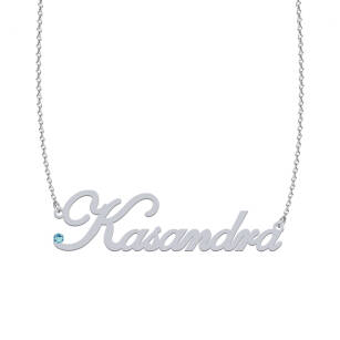 KASANDRA  necklace in rhodium-plated or gold-plated silver