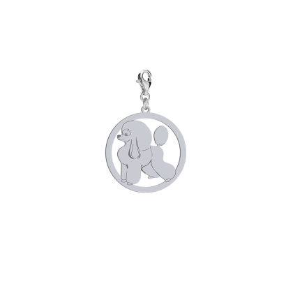 Silver Poodle charms, FREE ENGRAVING - MEJK Jewellery