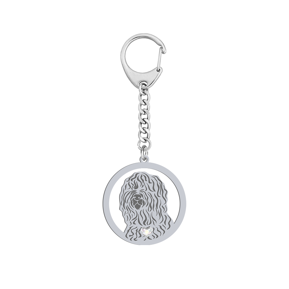 Silver Barbet engraved keyring - MEJK Jewellery
