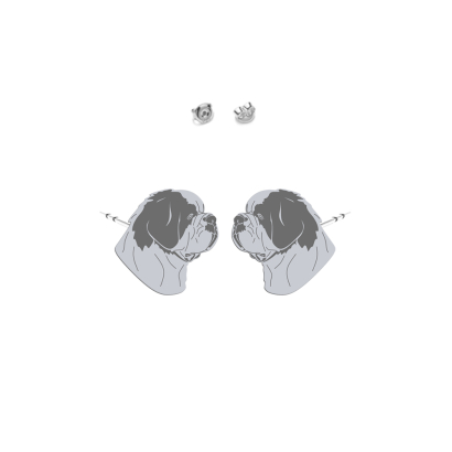 Silver Saint Bernard earrings - MEJK Jewellery