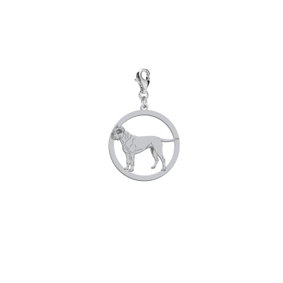 Silver Dogo Argentino charms, FREE ENGRAVING - MEJK Jewellery