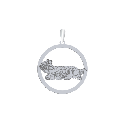 Zawieszka z psem Skye Terrier srebro GRAWER GRATIS - MEJK Jewellery