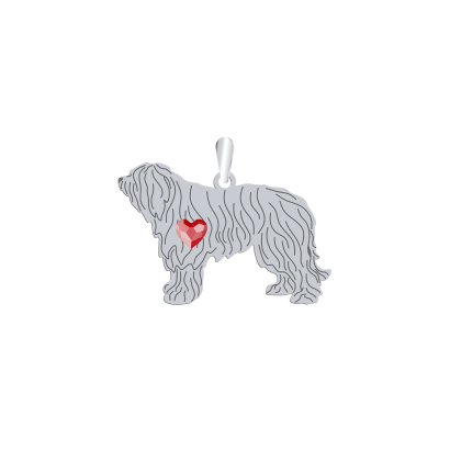 Silver South Russian Shepherd Dog engraved pendant - MEJK Jewellery
