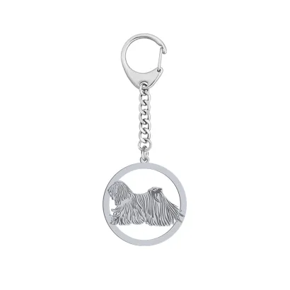 Silver Puli engraved keyring - MEJK Jewellery