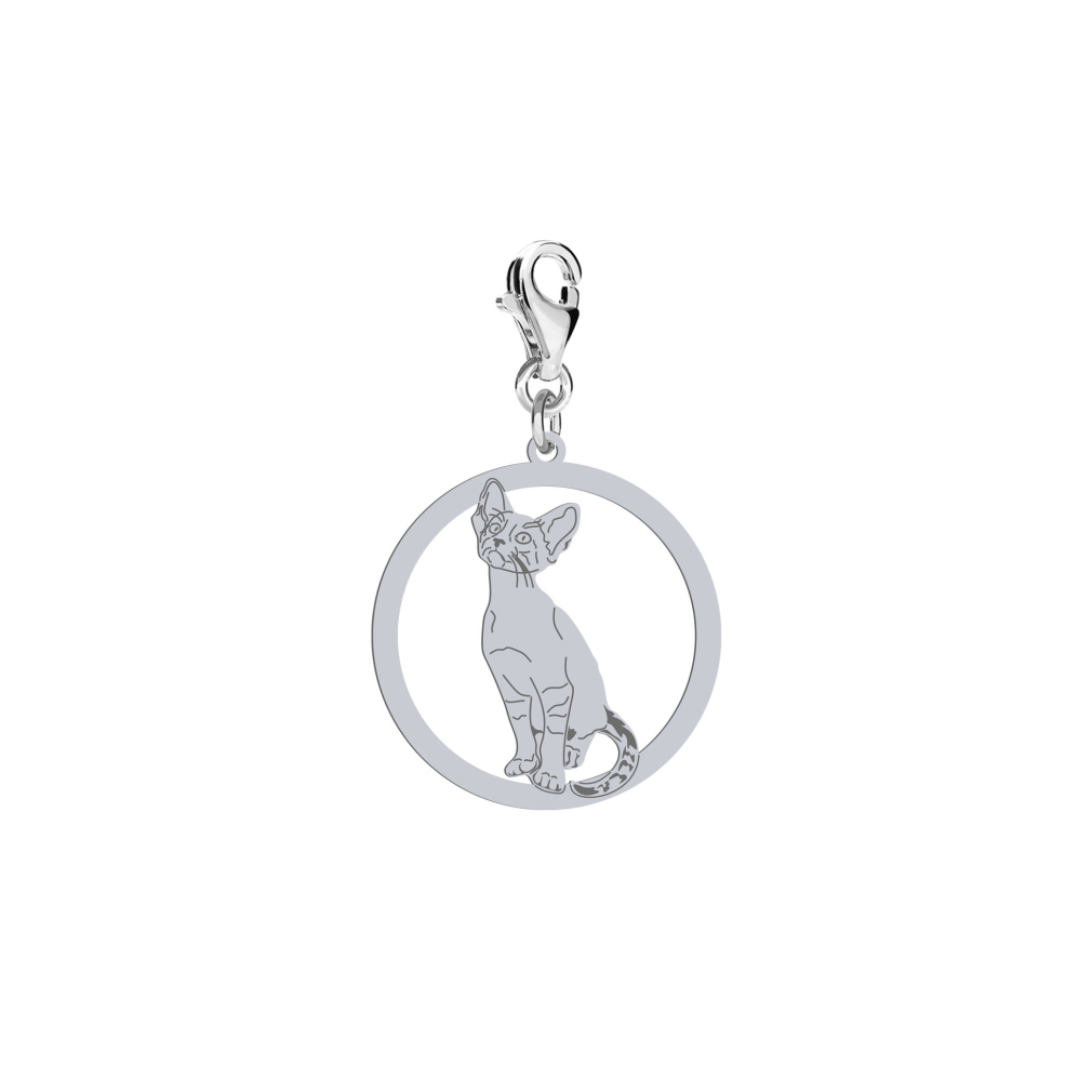 Silver Siamese Cat charms, FREE ENGRAVING - MEJK Jewellery