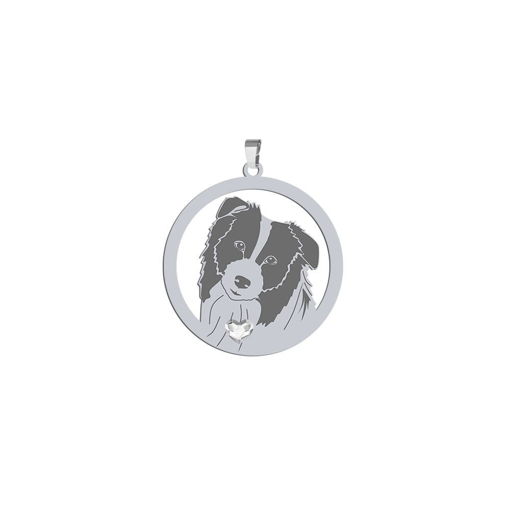 Silver Border Collie pendant, FREE ENGRAVING - MEJK Jewellery