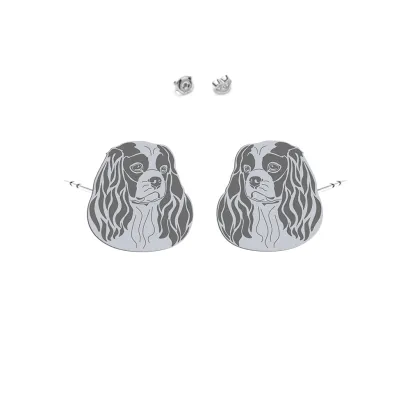 Silver Cavalier King Charles Spaniel earrings   - MEJK Jewellery