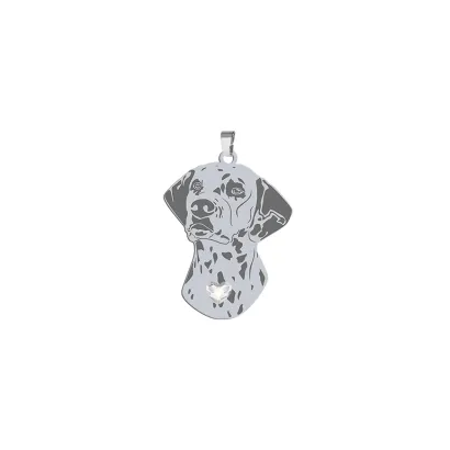 Silver Dalmatian pendant, FREE ENGRAVING - MEJK Jewellery