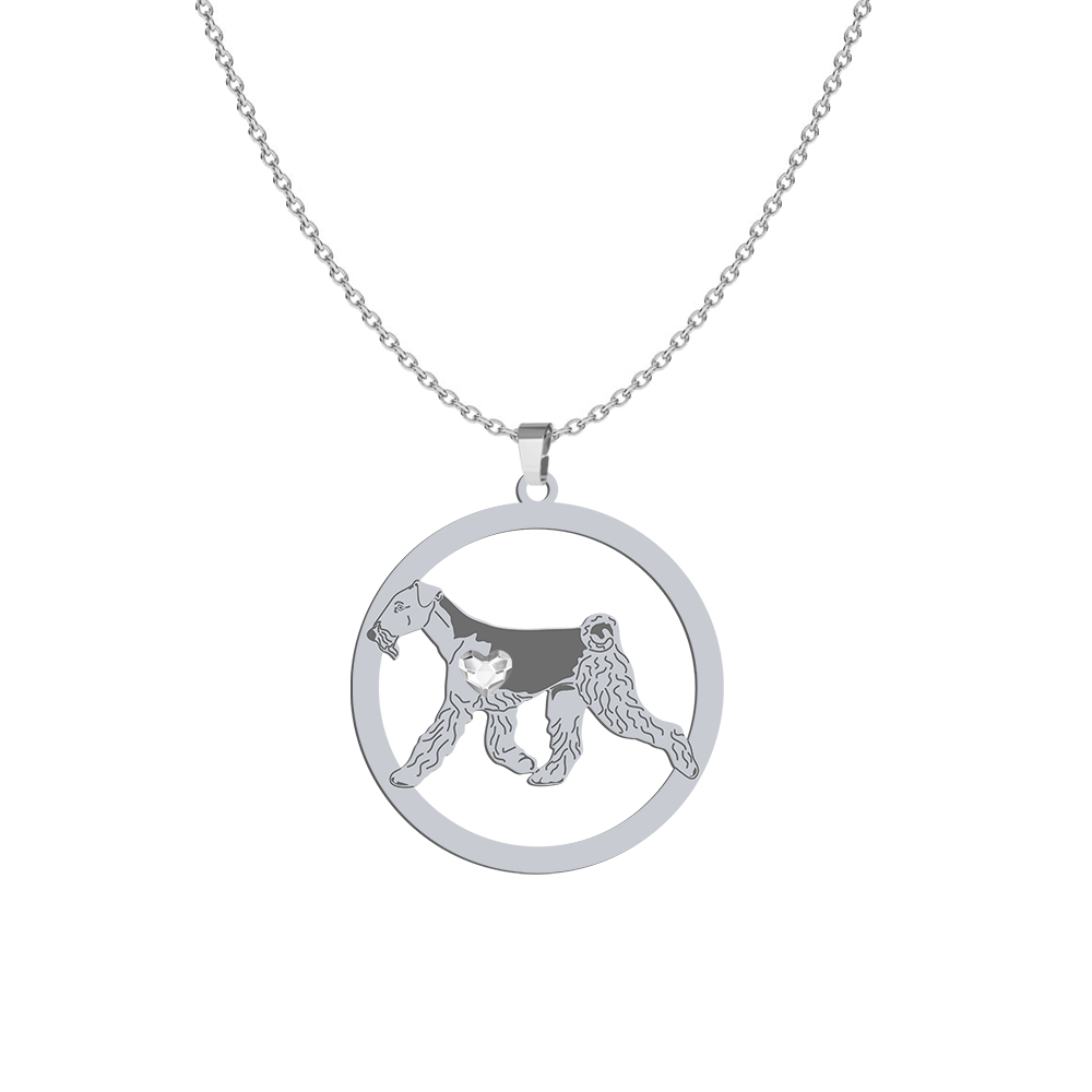 Srebrny naszyjnik Airedale Terrier Grawer Gratis - MEJK Jewellery