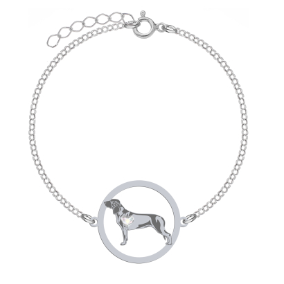 Silver Bavarian Mountain Hound bracelet, FREE ENGRAVING - MEJK Jewellery