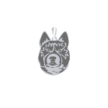 Zawieszka z psem Karelian Bear Dog srebro GRAWER GRATIS - MEJK Jewellery
