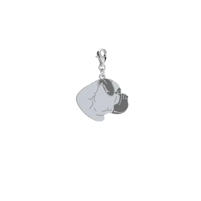 Silver Bullmastiff charms, FREE ENGRAVING - MEJK Jewellery