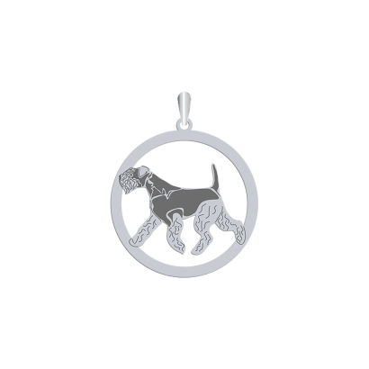 Silver Lakeland Terrier engraved pendant - MEJK Jewellery