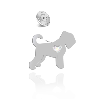 Silver Black Russian Terrier pin - MEJK Jewellery