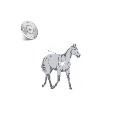 Silver Thoroughbred Horse pin - MEJK Jewellery