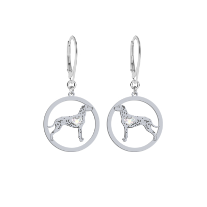 Kolczyki z psem grawerem Dalmatian Dog srebro - MEJK Jewellery