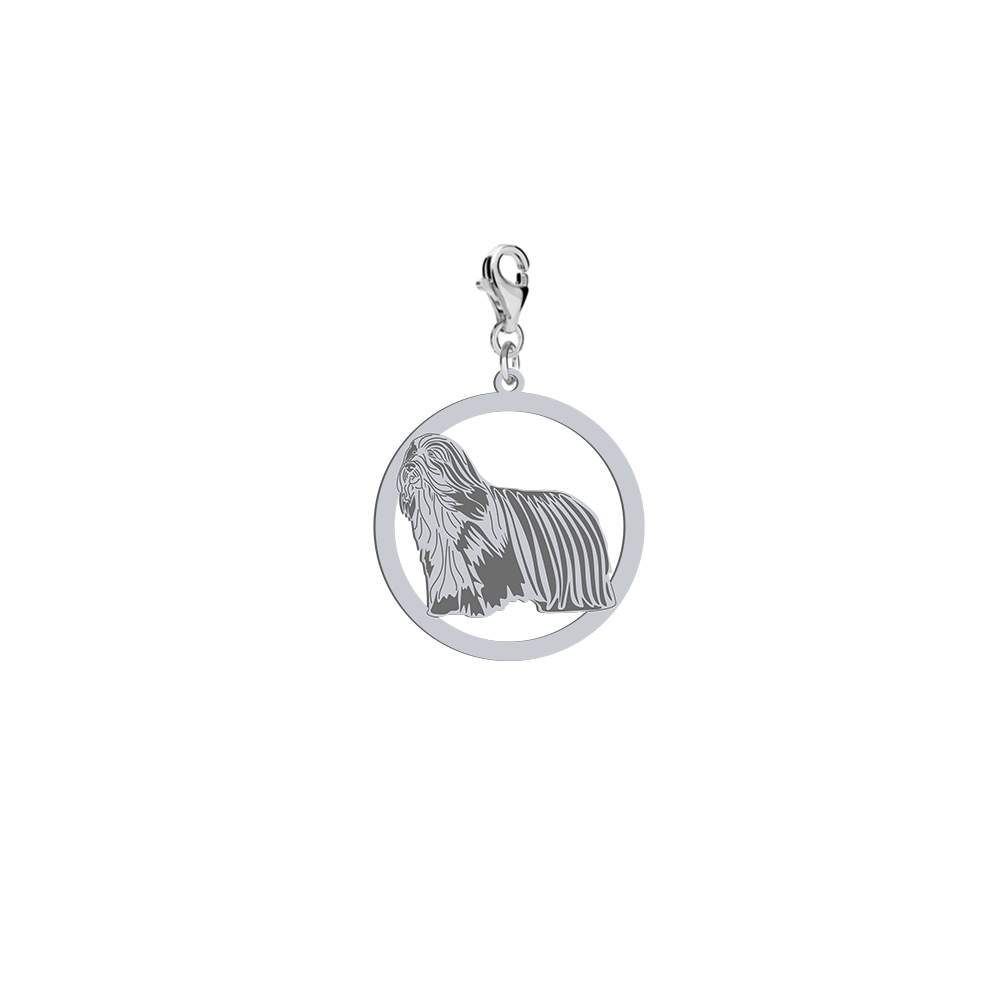 Silver Bearded Collie charms - MEJK Jewellery