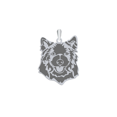 Silver Swedish Lapphund engraved pendant - MEJK Jewellery