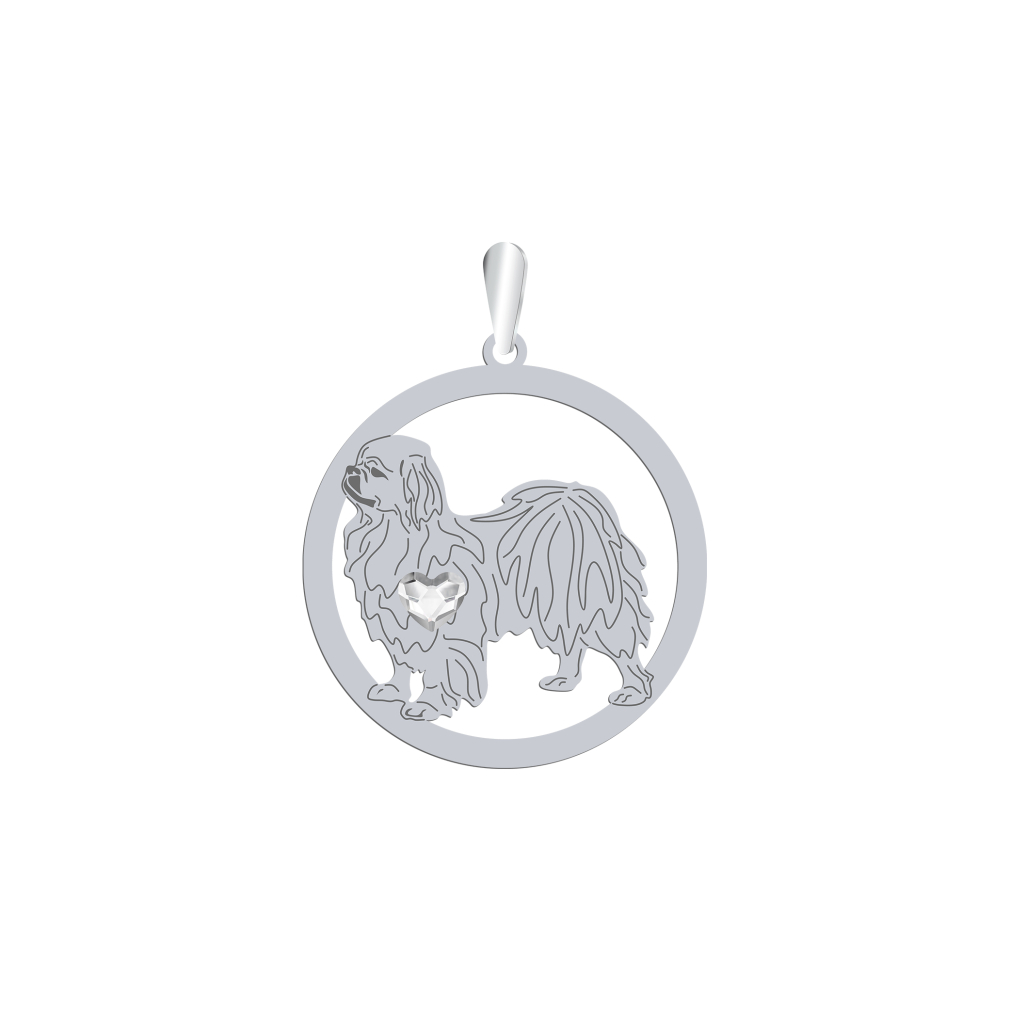 Zawieszka  z psem grawer Tibetan Spaniel srebro - MEJK Jewellery